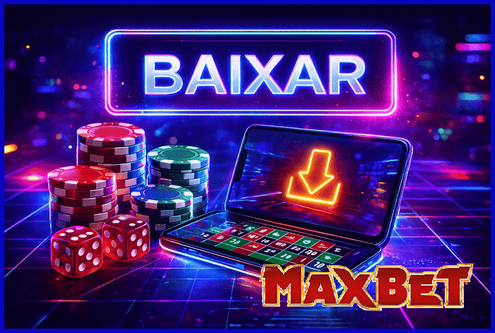 Imagem promovendo o app oficial da MAXBET para mobile